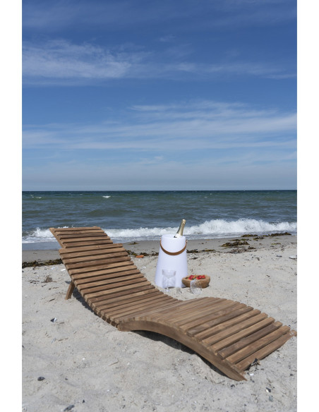 Bain de soleil moderne Bois de teck Naturel Arrieta 