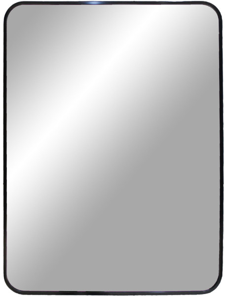 Miroir mural moderne Rectangulaire 50x70 Métal Noir Madrid 