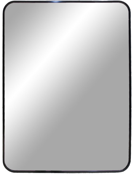 Miroir mural moderne Rectangulaire 50x70 Métal Noir Madrid 