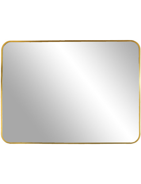 Miroir mural moderne Rectangulaire 50x70 Métal Doré Effet laiton Madrid 