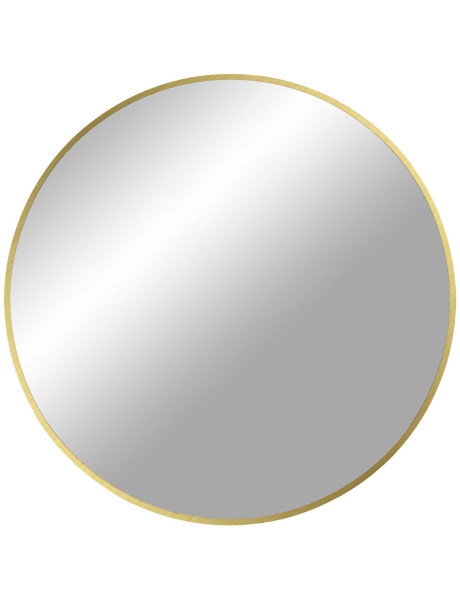 Miroir mural moderne Rond 60 cm Métal Doré Effet laiton Madrid 