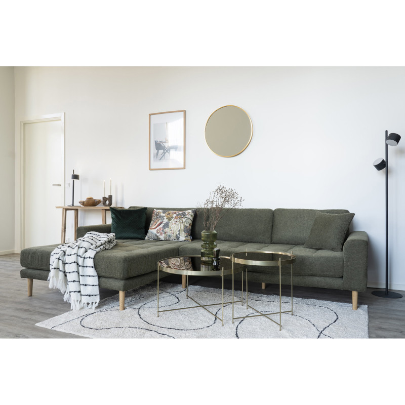 Miroir mural moderne Rond 60 cm Métal Doré Effet laiton Madrid 