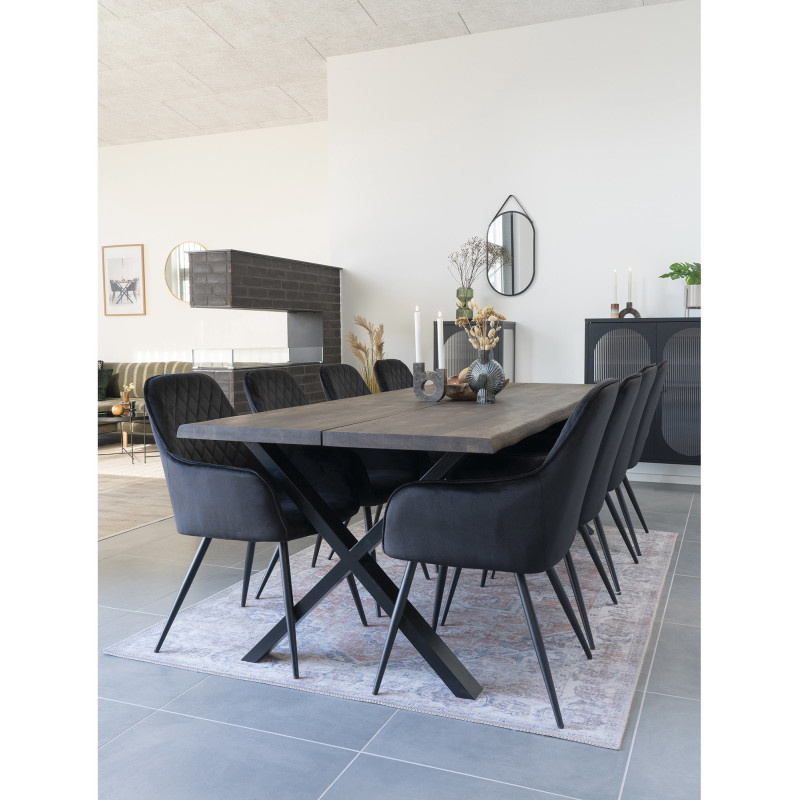 Miroir mural moderne à suspendre Ovale 35x60 Métal Polyuréthane Noir Trapani 