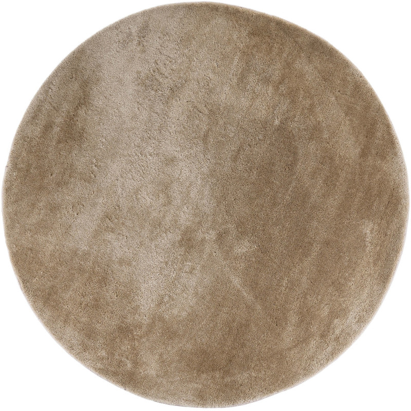 Tapis moderne Rond 160x160 Tissu Sable Miami 