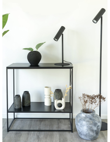 Grand Lampadaire moderne design Hauteur 150 cm Métal Noir Paris 