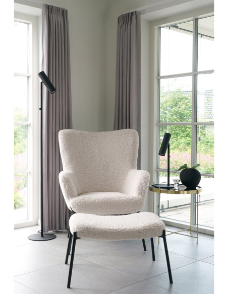 Lampe à poser moderne design Hauteur 47 cm Métal Noir Paris 