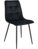 Lot de 2 chaises velours noir vintage 44x55x86 cm Middelfart