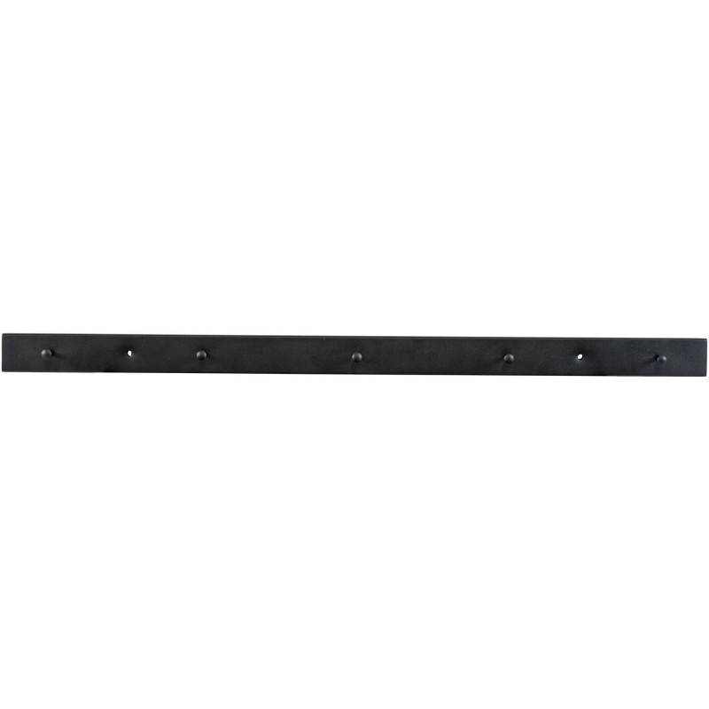Grand porte manteaux mural moderne 5 crochets 70 cm Métal Noir Vita 