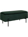 Banc coffre velours vert sapin 95x36,5x43 cm Watford House Nordic - 1