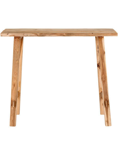 Console rustique chic Rectangulaire Bois de teck Naturel Girona 