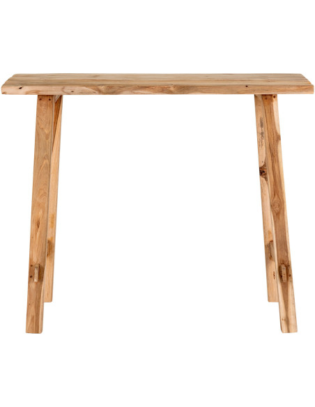 Console rustique chic Rectangulaire Bois de teck Naturel Girona 