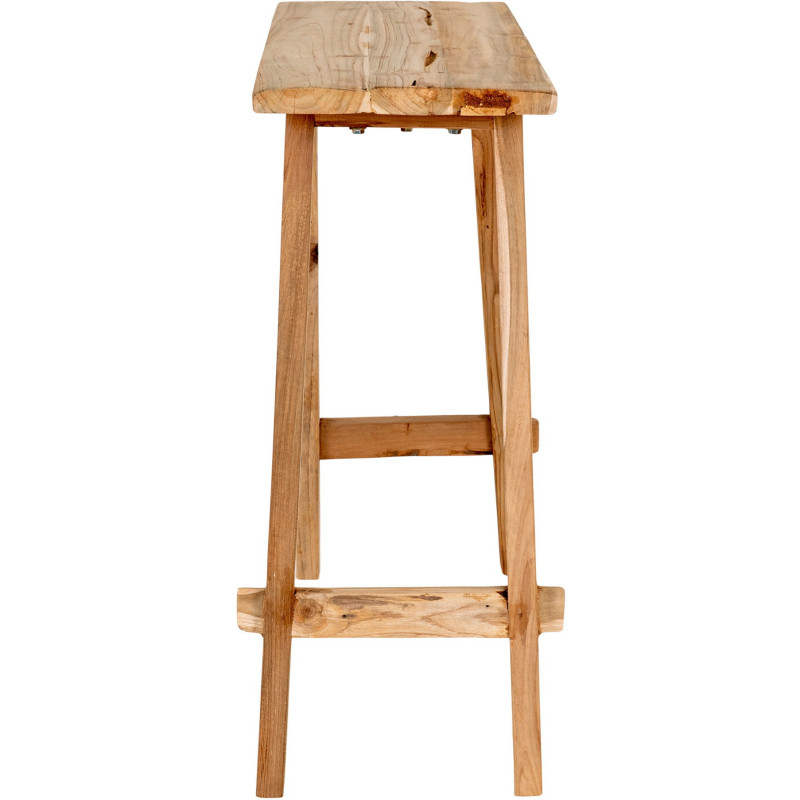 Console rustique chic Rectangulaire Bois de teck Naturel Girona 