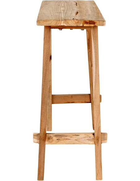 Console rustique chic Rectangulaire Bois de teck Naturel Girona 