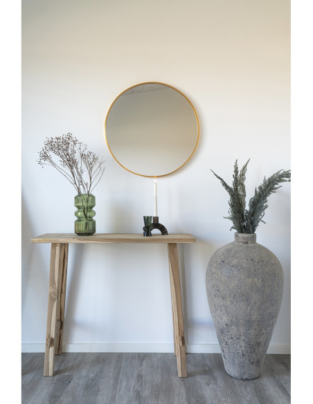 Console rustique chic Rectangulaire Bois de teck Naturel Girona 