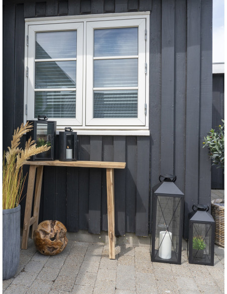 Console rustique chic Rectangulaire Bois de teck Naturel Girona 