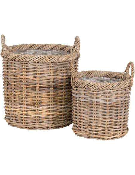 Gili Baskets - Baskets, kubu rattan, natural set of 2 