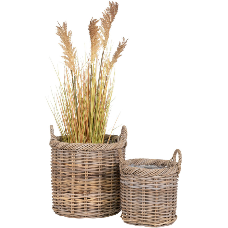 Gili Baskets - Baskets, kubu rattan, natural set of 2 