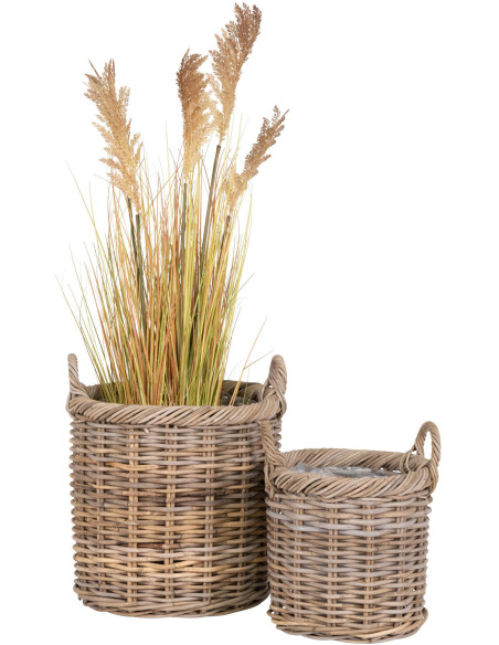 Gili Baskets - Baskets, kubu rattan, natural set of 2 