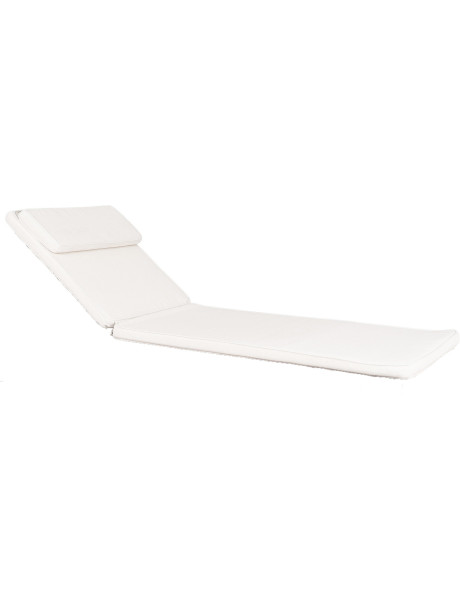 Andorra Cushion for Sunlounger - Cushion for Sun Lounger, cotton, white 