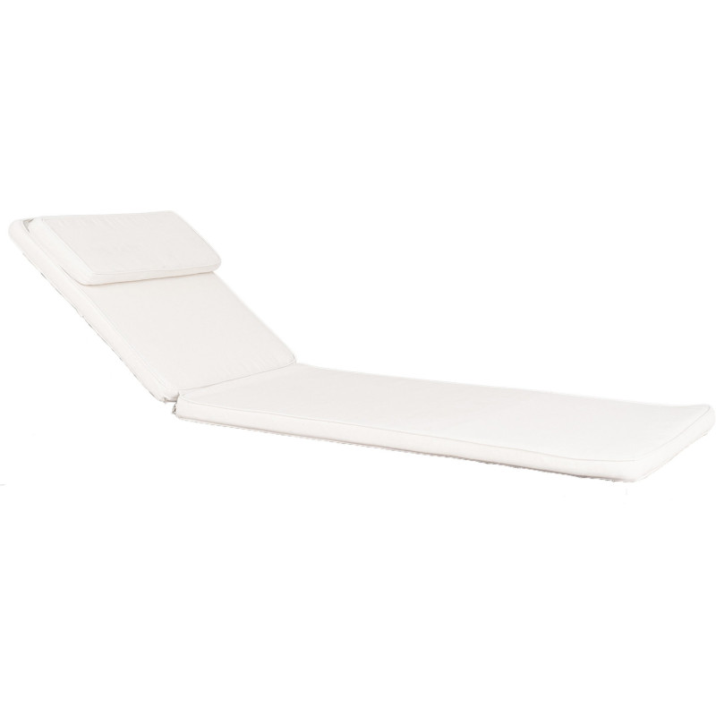 Andorra Cushion for Sunlounger - Cushion for Sun Lounger, cotton, white 