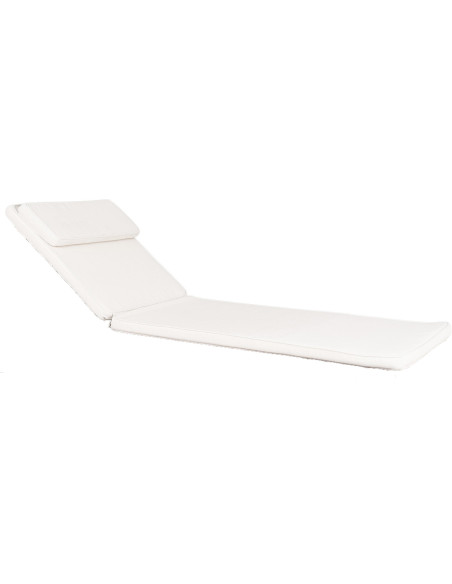 Andorra Cushion for Sunlounger - Cushion for Sun Lounger, cotton, white 