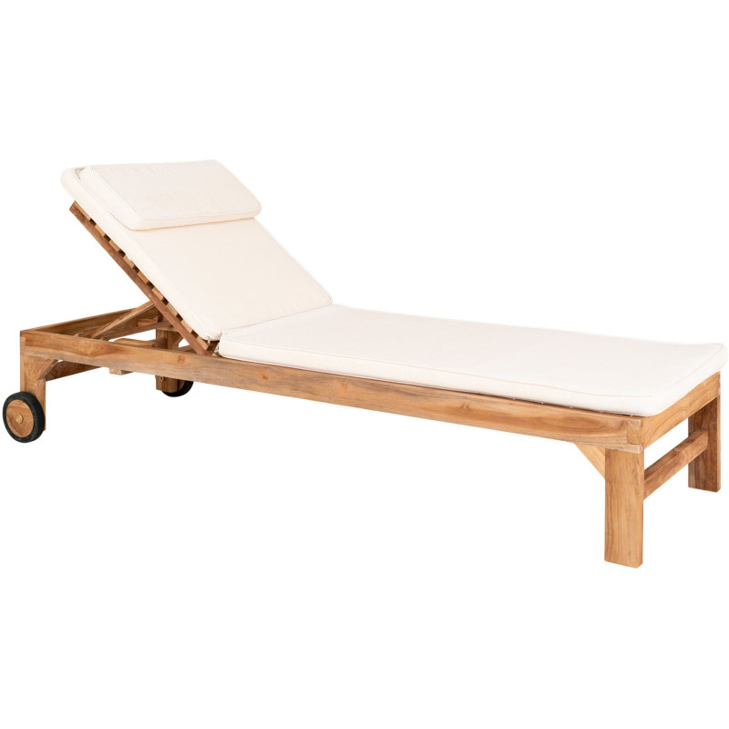 Andorra Cushion for Sunlounger - Cushion for Sun Lounger, cotton, white 