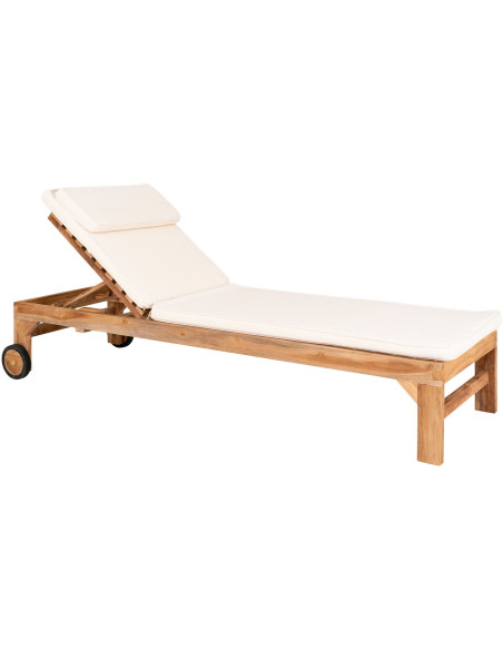 Andorra Cushion for Sunlounger - Cushion for Sun Lounger, cotton, white 