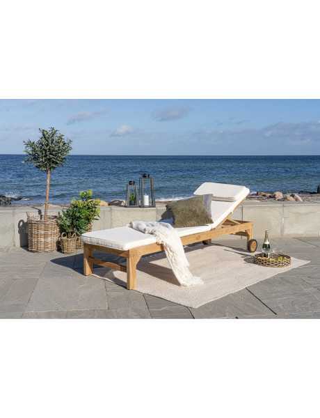 Andorra Cushion for Sunlounger - Cushion for Sun Lounger, cotton, white 
