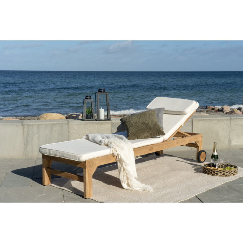 Grand Tapis extérieur moderne Rectangulaire 140x200 Plastique recyclé Sable Menorca 