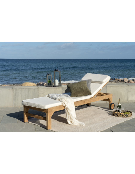 Grand Tapis extérieur moderne Rectangulaire 140x200 Plastique recyclé Sable Menorca 