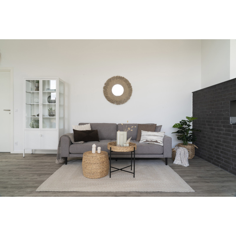 Grand Tapis extérieur moderne Rectangulaire 140x200 Plastique recyclé Sable Menorca 