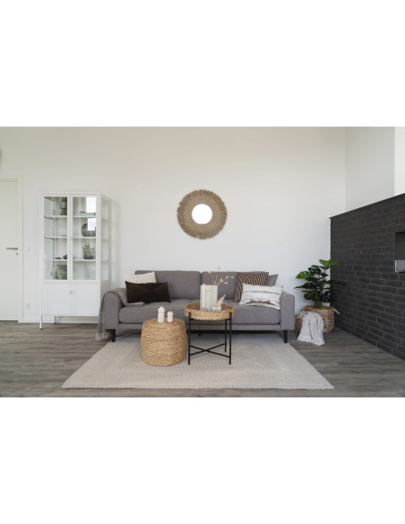 Grand Tapis extérieur moderne Rectangulaire 140x200 Plastique recyclé Sable Menorca 