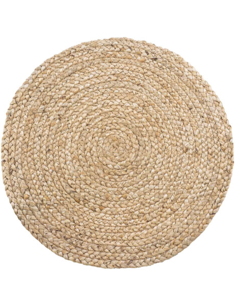 Sets de table indiens ronds 38 cm Jute Naturel Tressé Bombay (Lot de 4) 