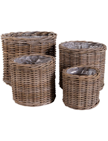 Bogor Baskets - Baskets, kubu rattan, natural set of 4 