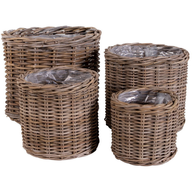 Bogor Baskets - Baskets, kubu rattan, natural set of 4 