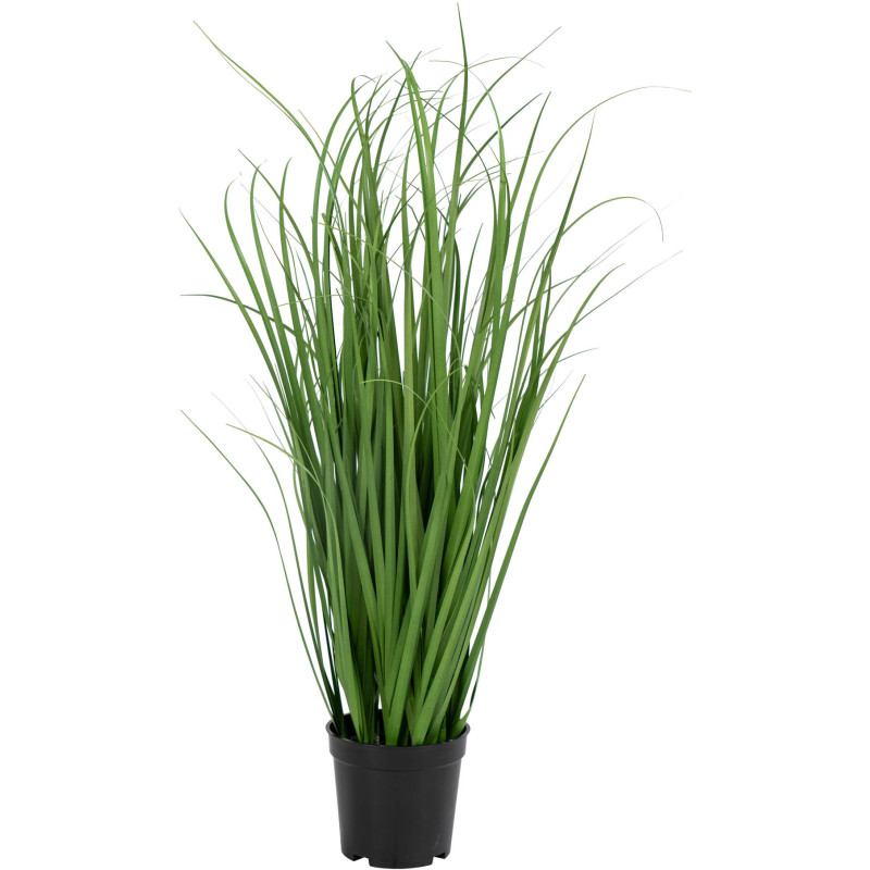 Plante artificielle réaliste Herbe Hauteur 68 cm Plastique Vert Noir 