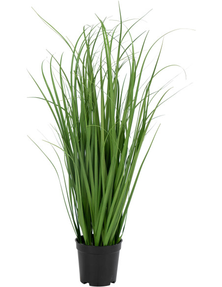 Plante artificielle réaliste Herbe Hauteur 68 cm Plastique Vert Noir 
