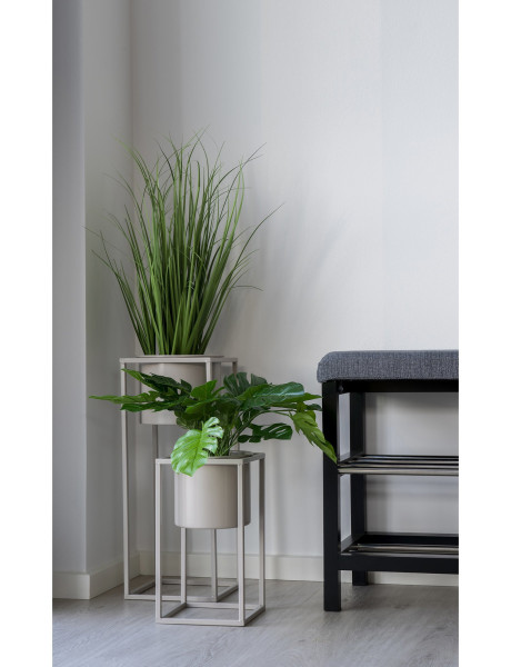 Plante artificielle réaliste Herbe Hauteur 68 cm Plastique Vert Noir 