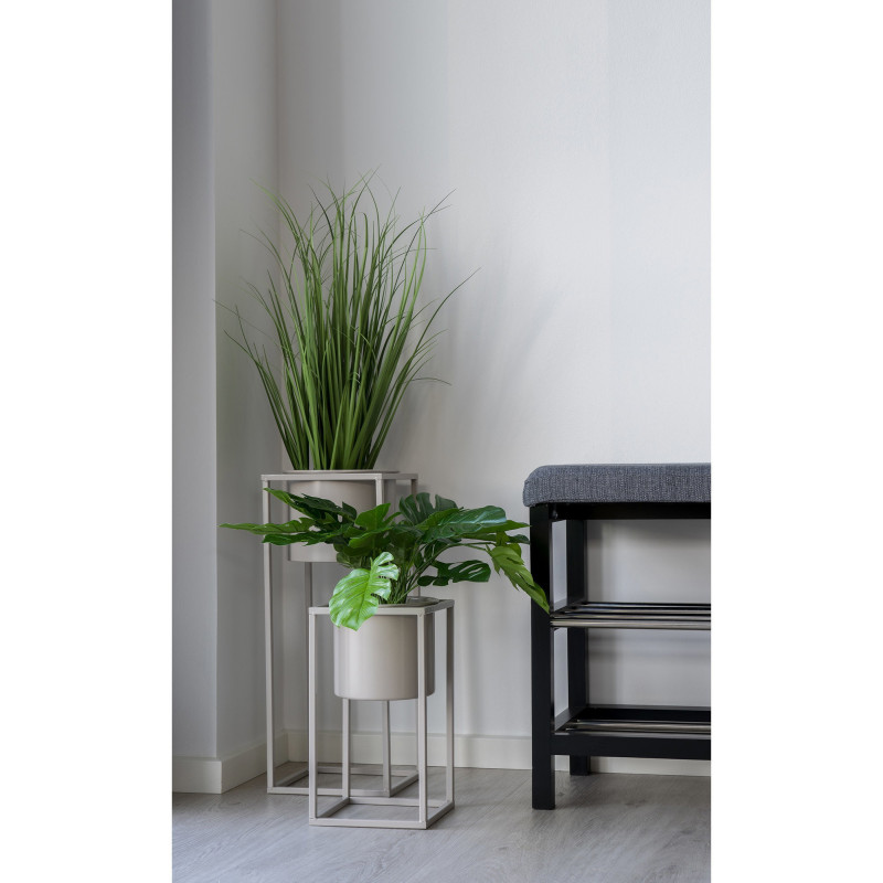 Plante artificielle réaliste Herbe Hauteur 68 cm Plastique Vert Noir 