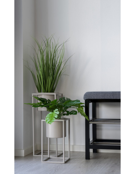 Plante artificielle réaliste Herbe Hauteur 68 cm Plastique Vert Noir 