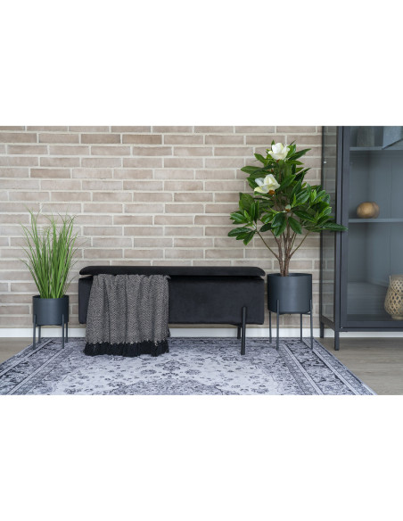 Plante artificielle réaliste Herbe Hauteur 68 cm Plastique Vert Noir 