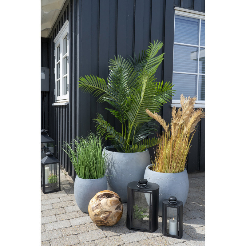 Plante artificielle réaliste Herbe Hauteur 68 cm Plastique Vert Noir 