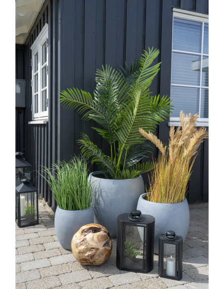 Plante artificielle réaliste Herbe Hauteur 68 cm Plastique Vert Noir 