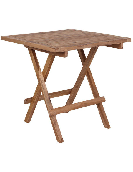 Table basse de jardin Carrée Bois de teck Naturel Bilbao 