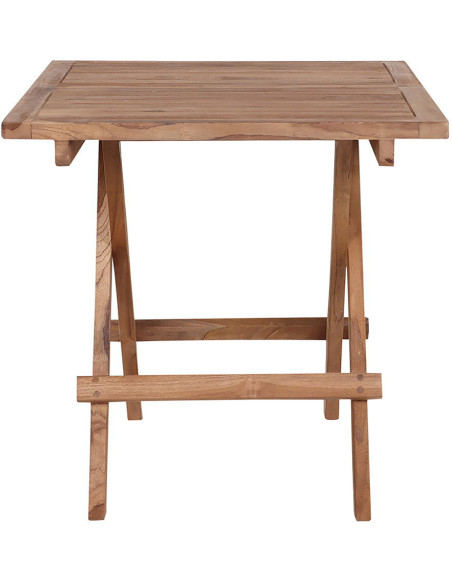 Table basse de jardin Carrée Bois de teck Naturel Bilbao 