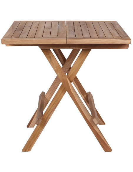 Table basse de jardin Carrée Bois de teck Naturel Bilbao 