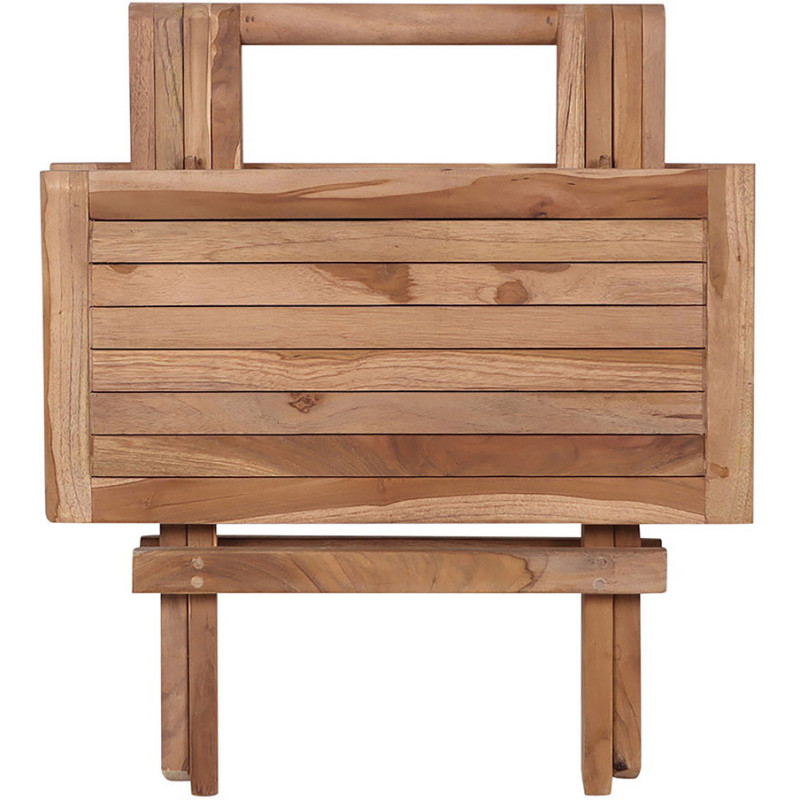 Table basse de jardin Carrée Bois de teck Naturel Bilbao 