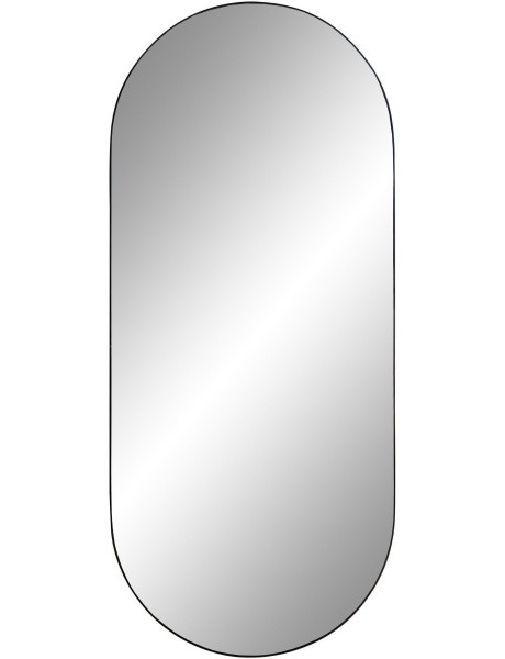 Miroir mural moderne Ovale 35x80 Métal Noir Jersey 