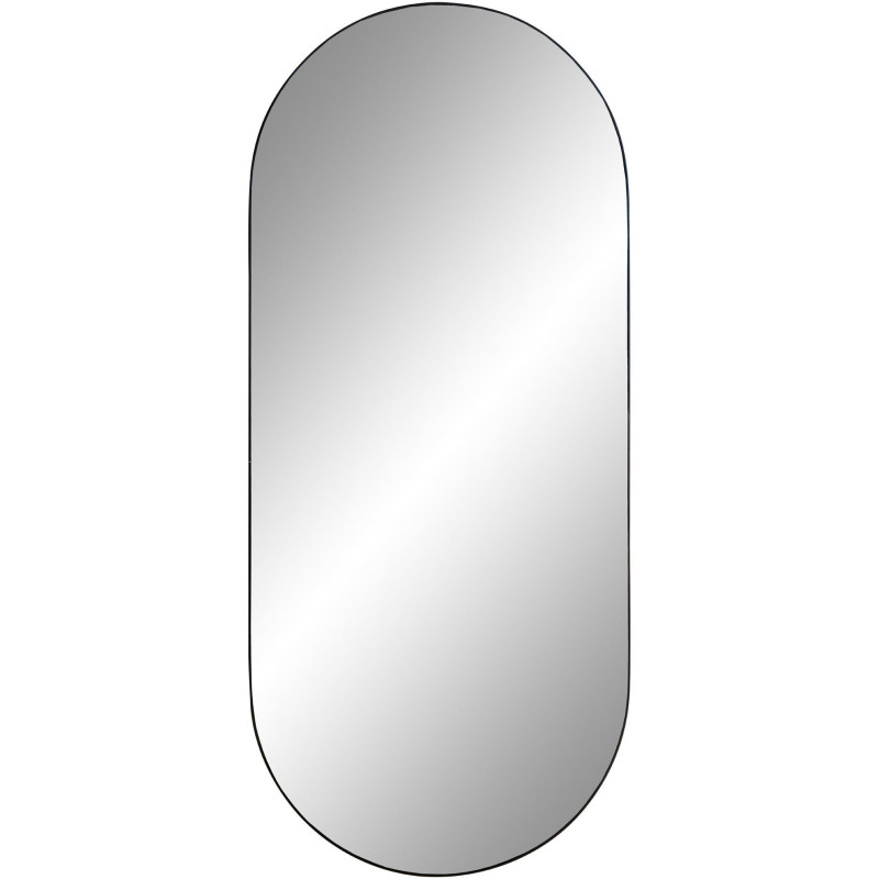 Miroir mural moderne Ovale 35x80 Métal Noir Jersey 