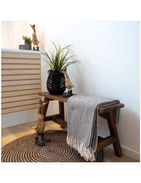 Banc vintage 2 places Bois de teck Naturel Barcelona 